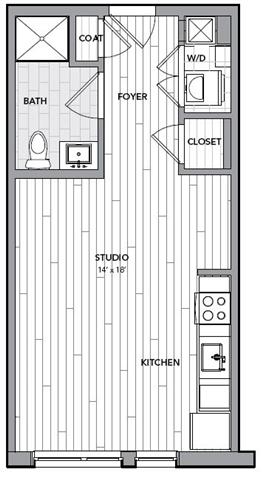 Floor plan for Unit S213 Floor plan for Unit S213