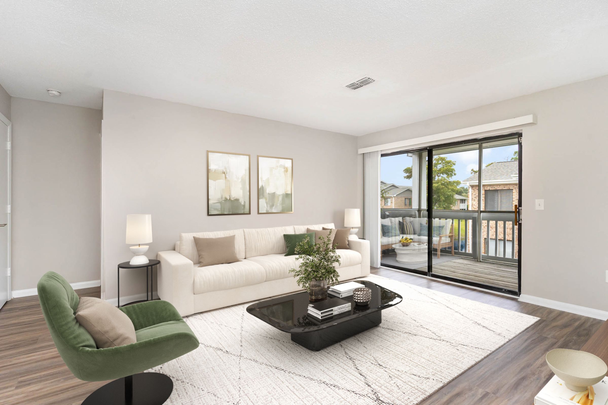 Living Room and Balcony