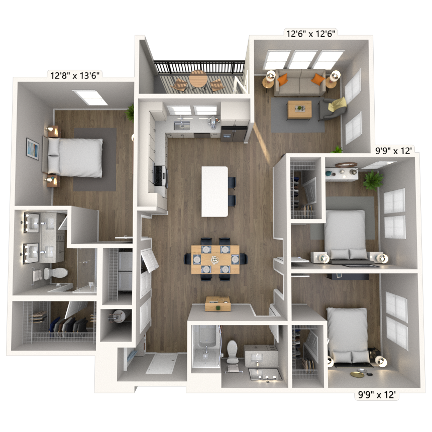 Floorplan image of unit 3103