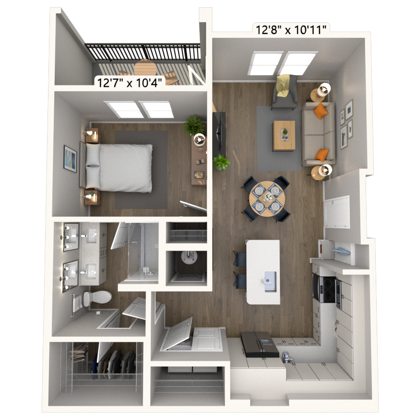 Floorplan image of unit 3104