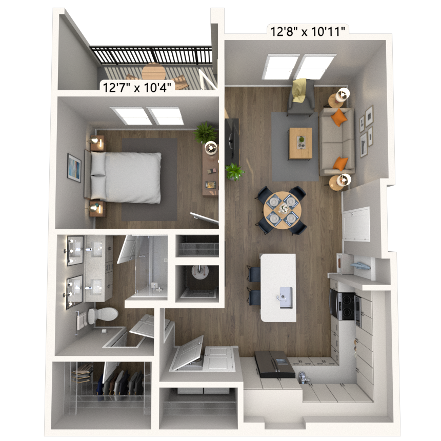Floorplan image of unit 3106