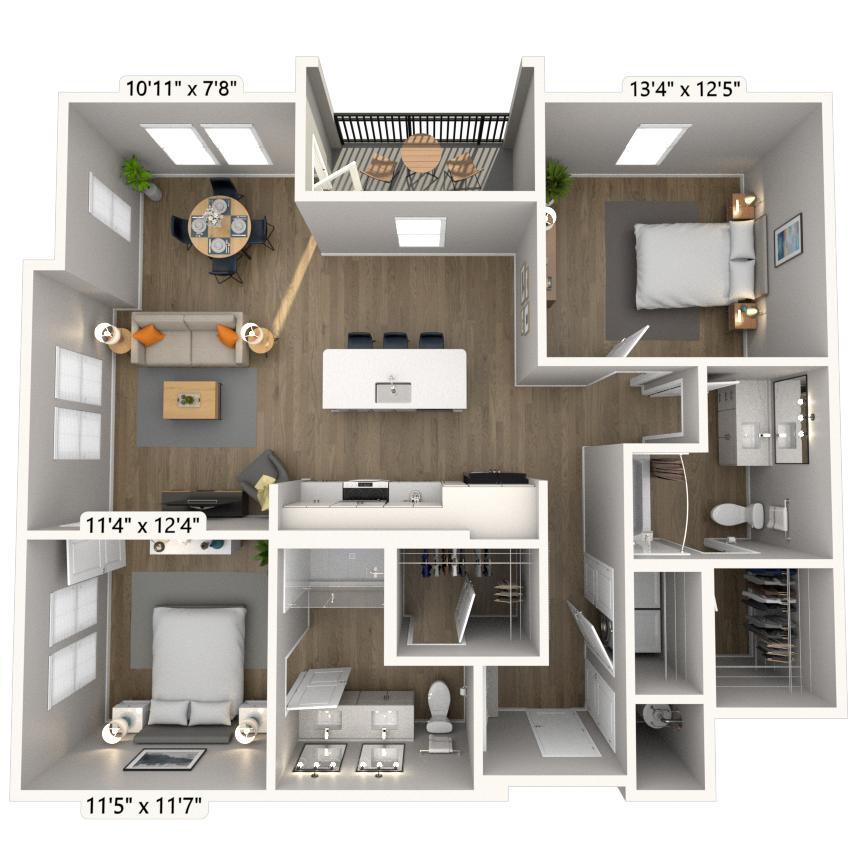 Floorplan image of unit 3112