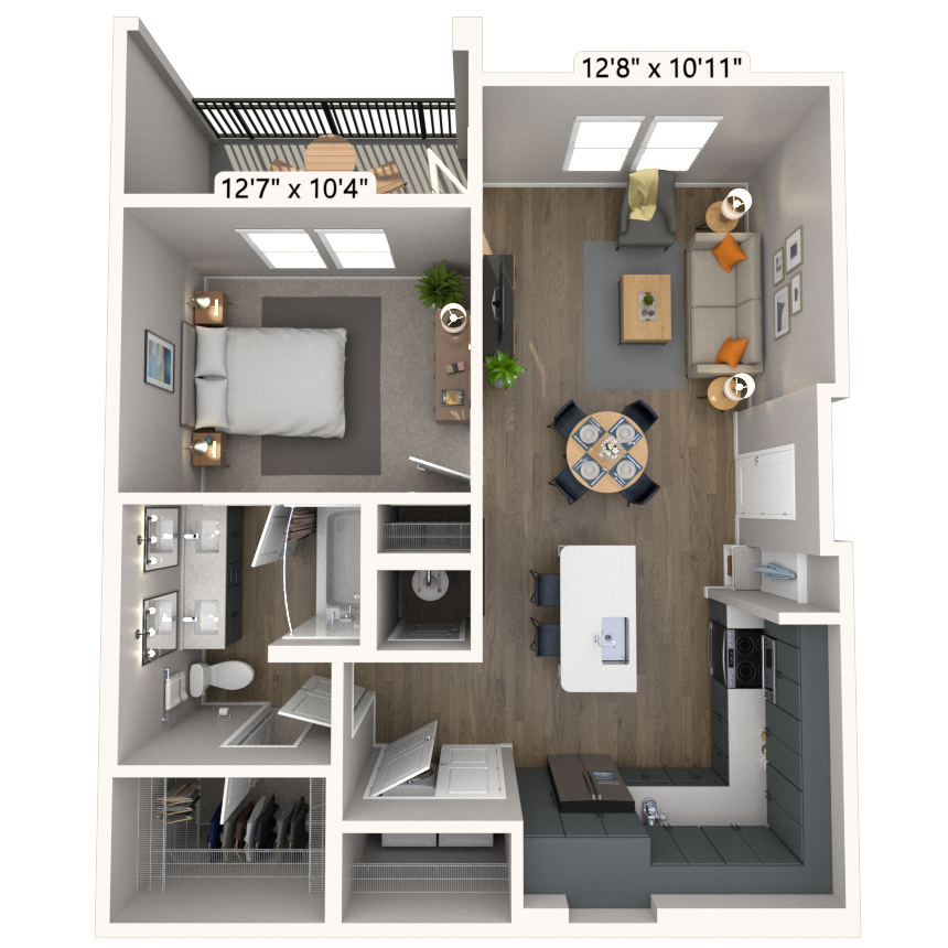 Floorplan image of unit 3207