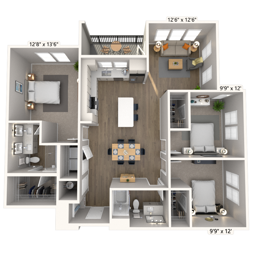Floorplan image of unit 3303