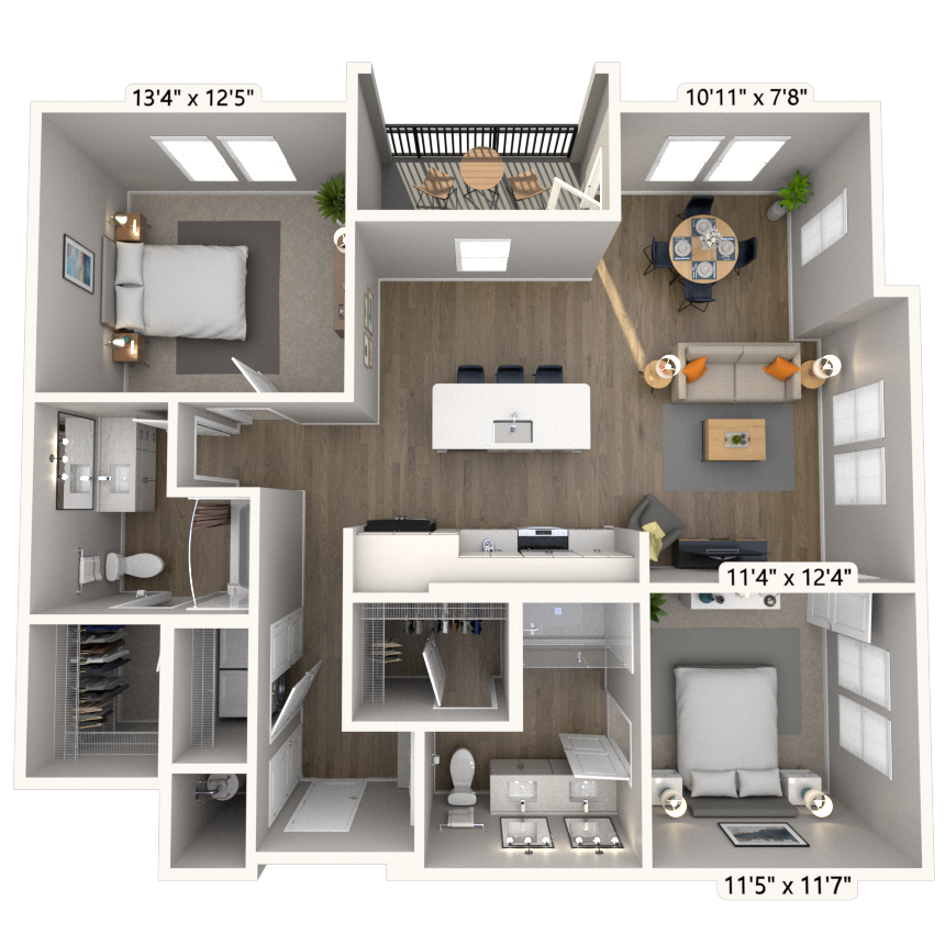 Floorplan image of unit 3310