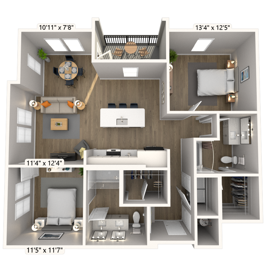 Floorplan image of unit 7106