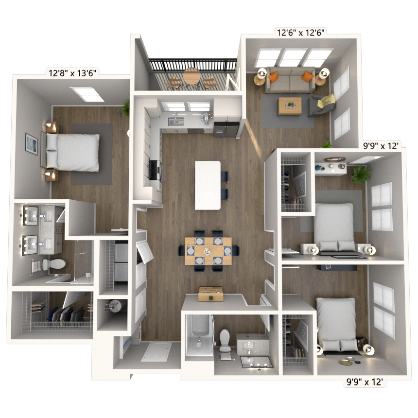 Floorplan image of unit 7108