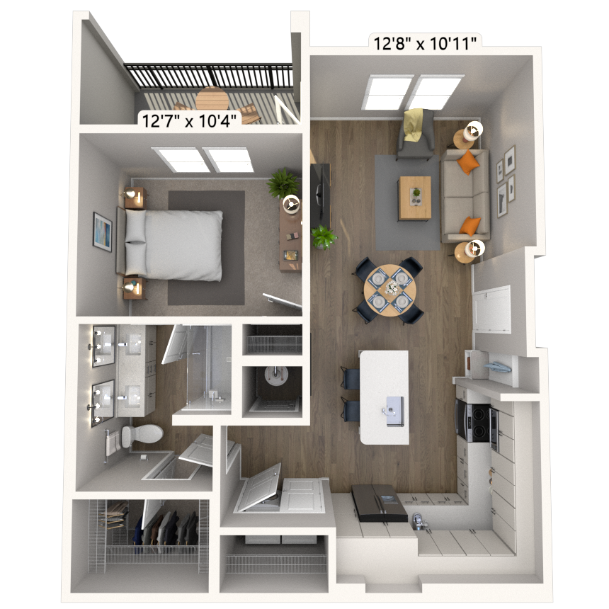 Floorplan image of unit 7304