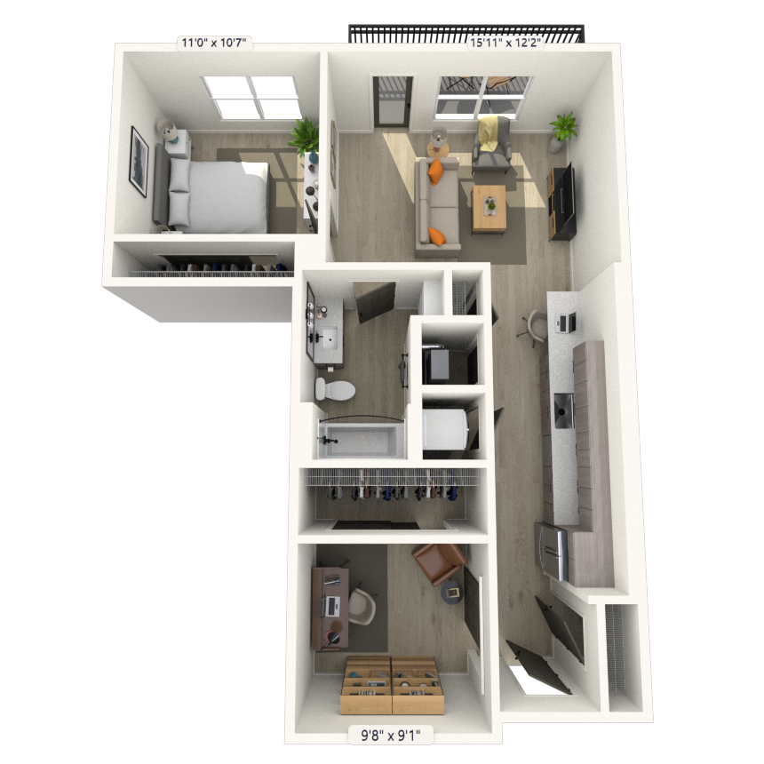 Floorplan image of unit 236