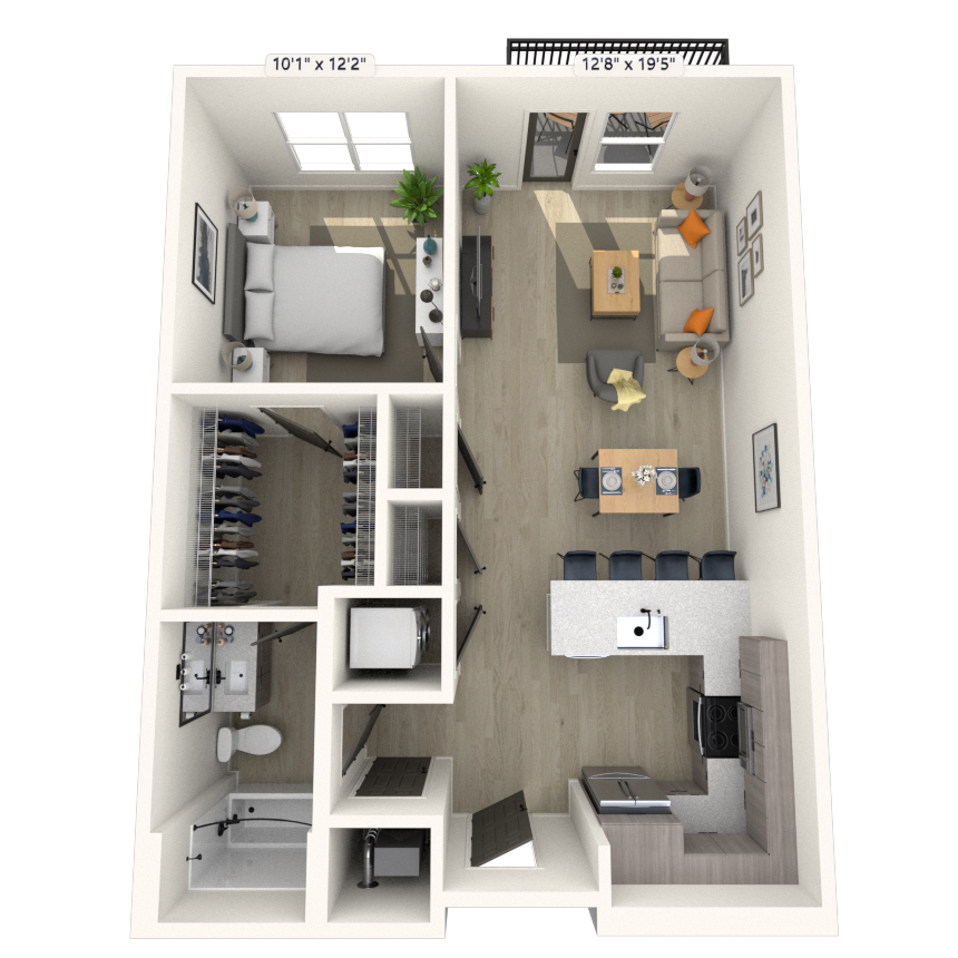 Floorplan image of unit 245