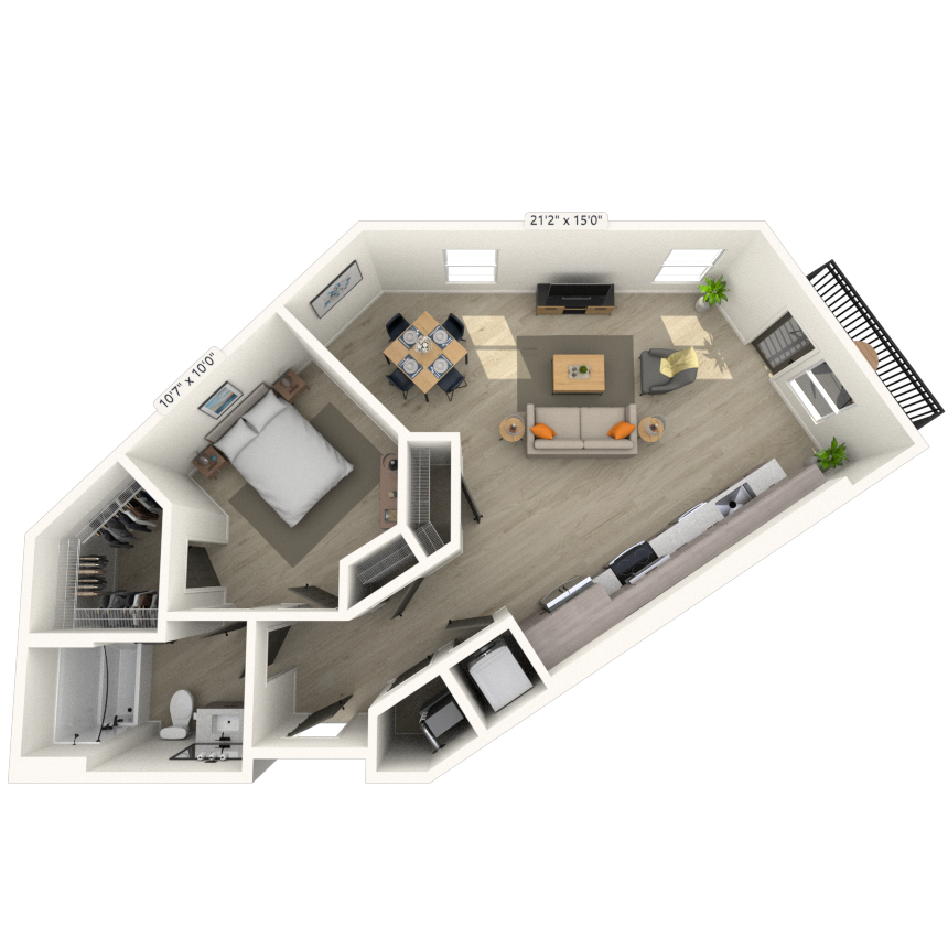 Floorplan image of unit 242
