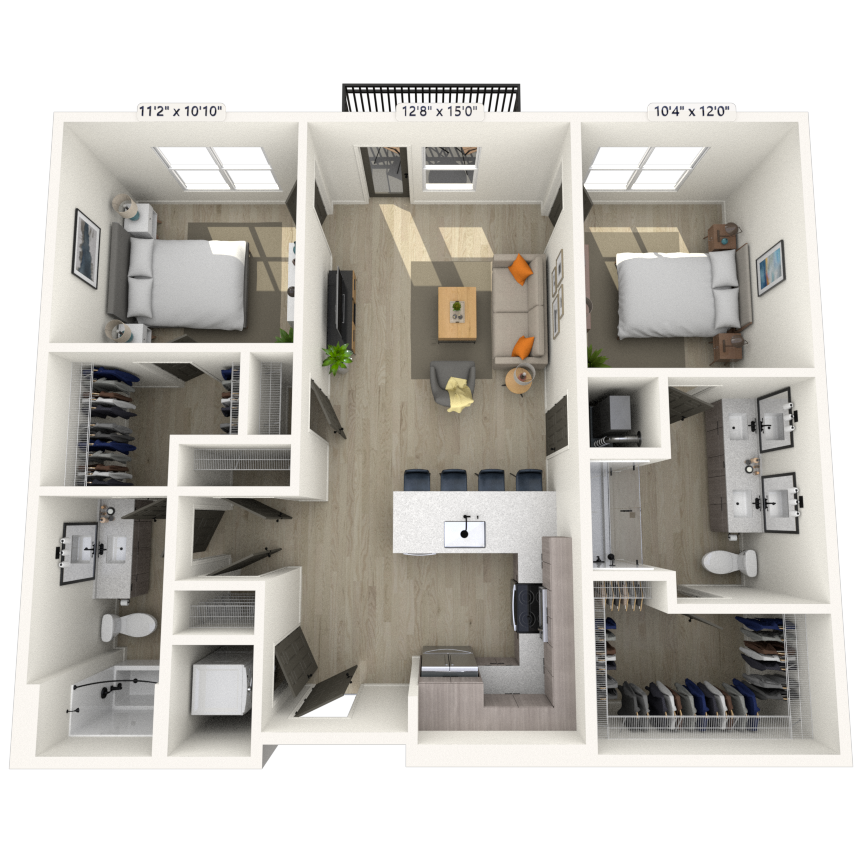 Floorplan image of unit 233