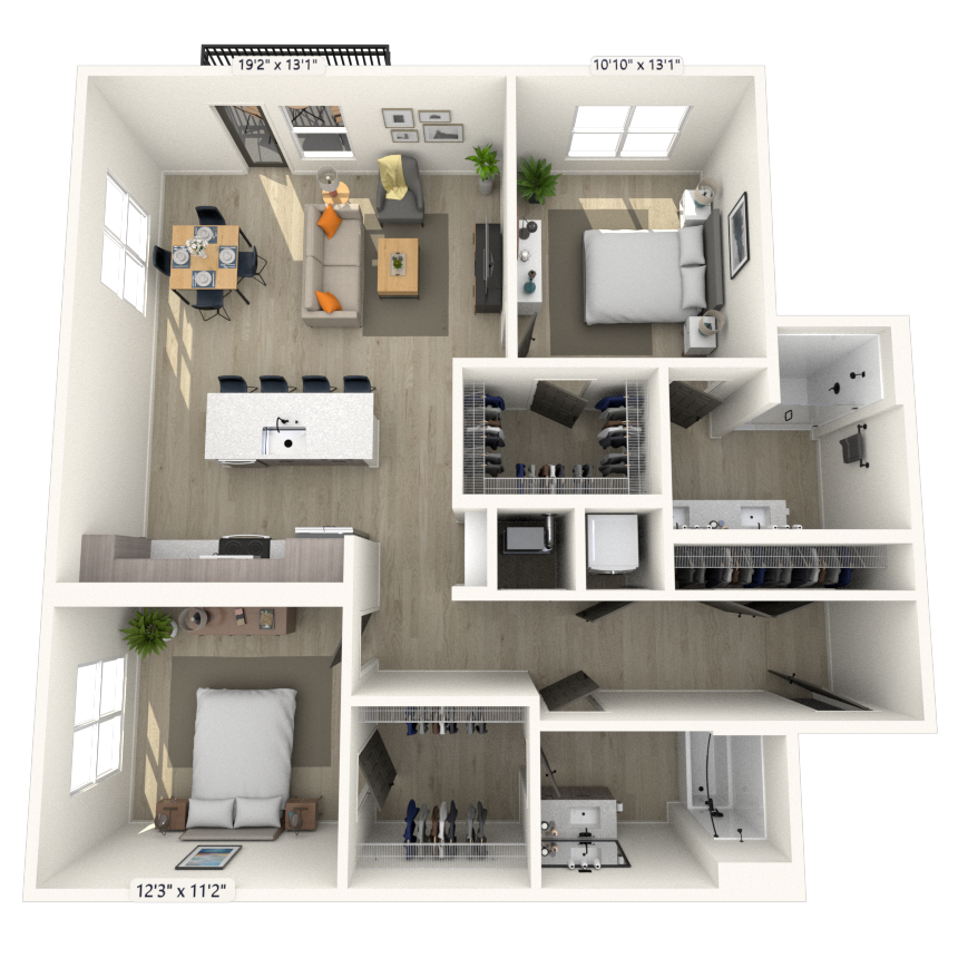 Floorplan image of unit 138