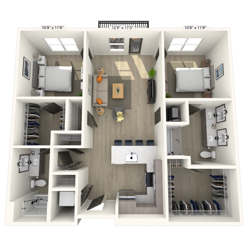 Floorplan image of unit 134