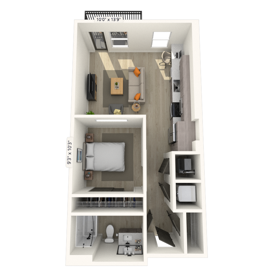 Floorplan image of unit 155