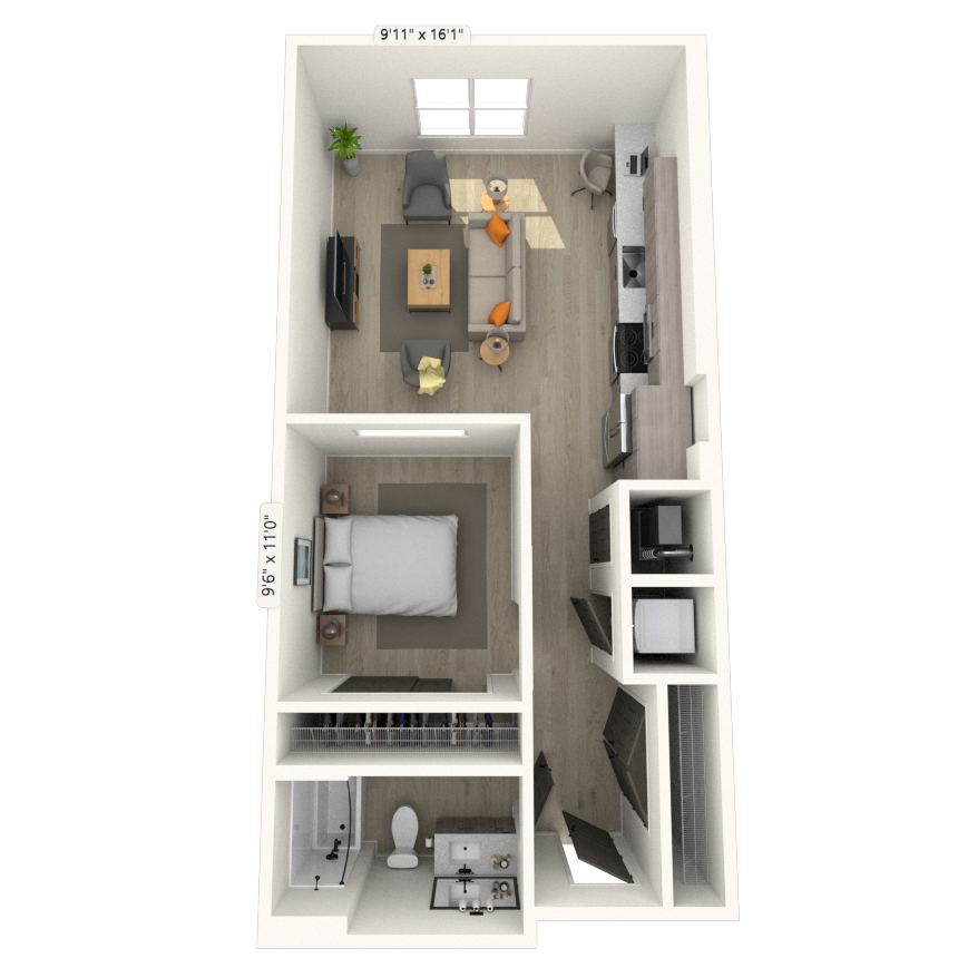 Floorplan image of unit 136