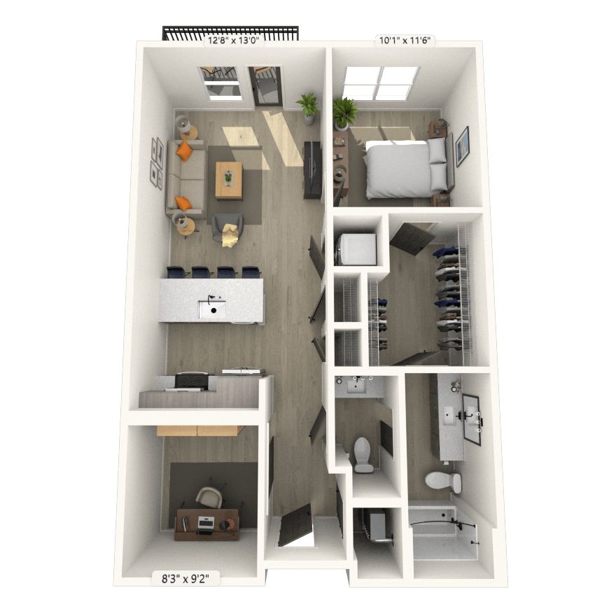 Floorplan image of unit 262