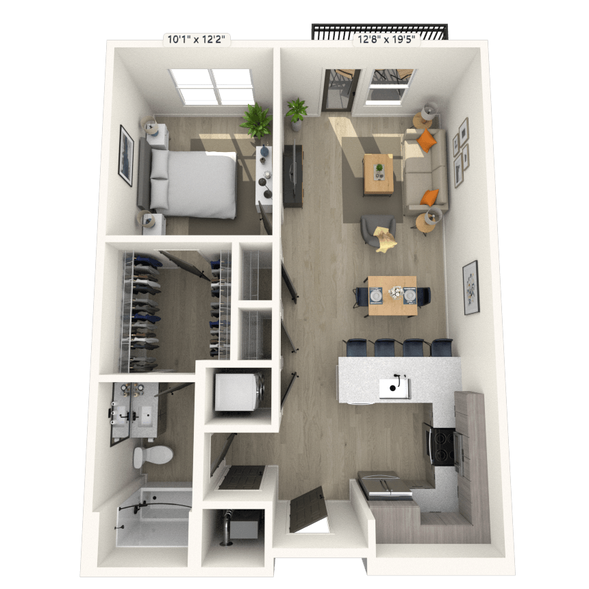 Floorplan image of unit 263