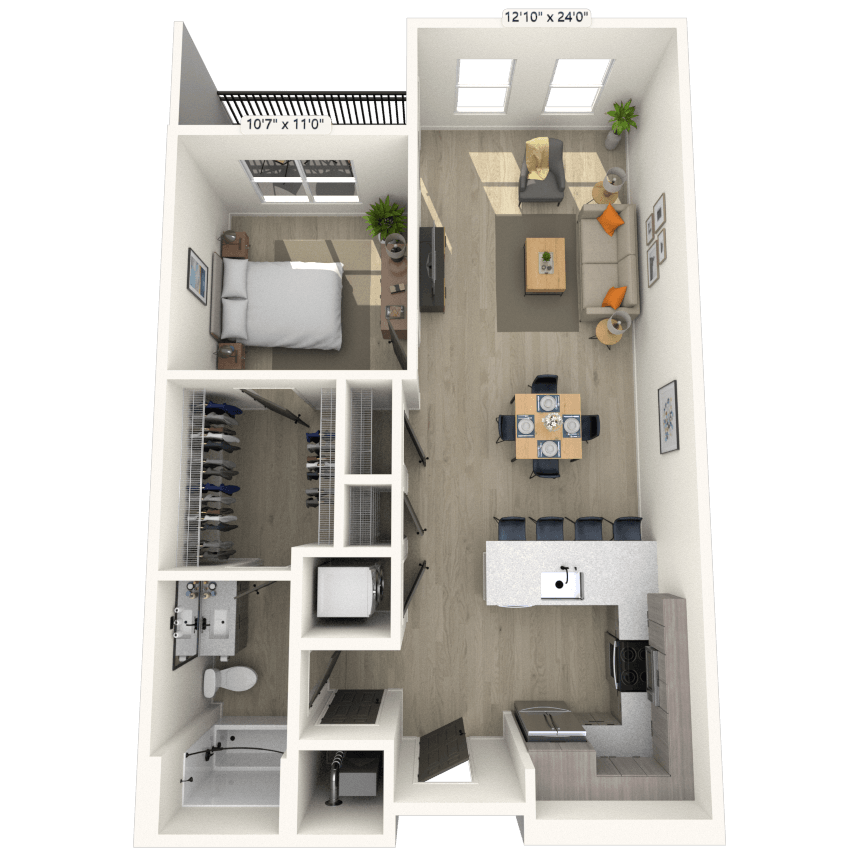 Floorplan image of unit 202