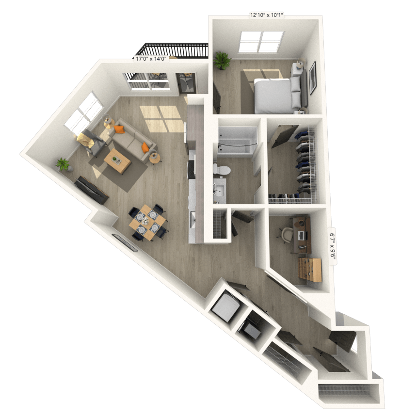 Floorplan image of unit 101