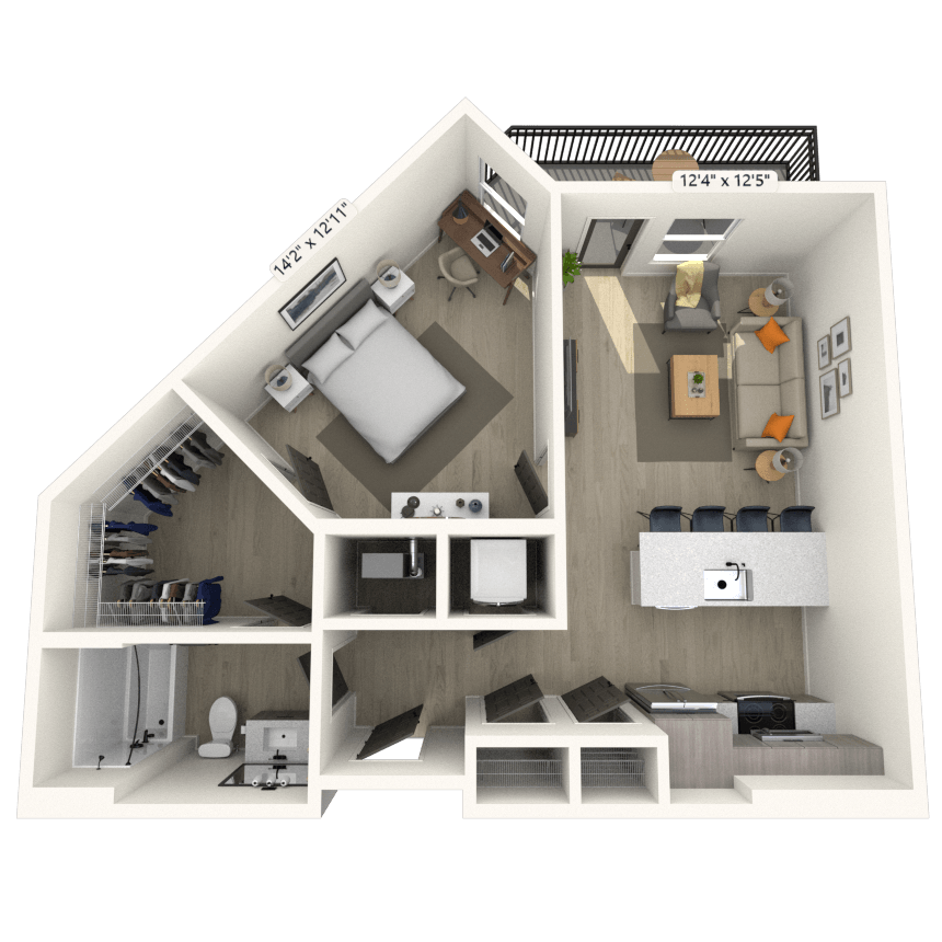 Floorplan image of unit 135
