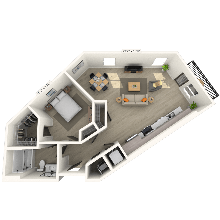 Floorplan image of unit 342