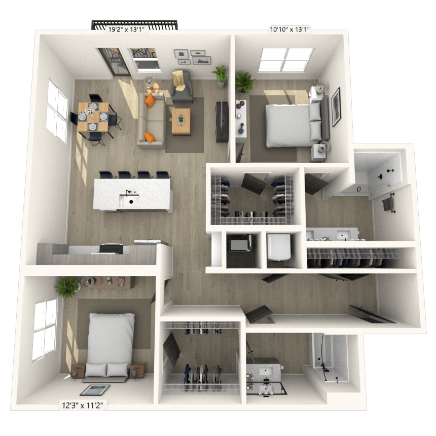 Floorplan image of unit 338