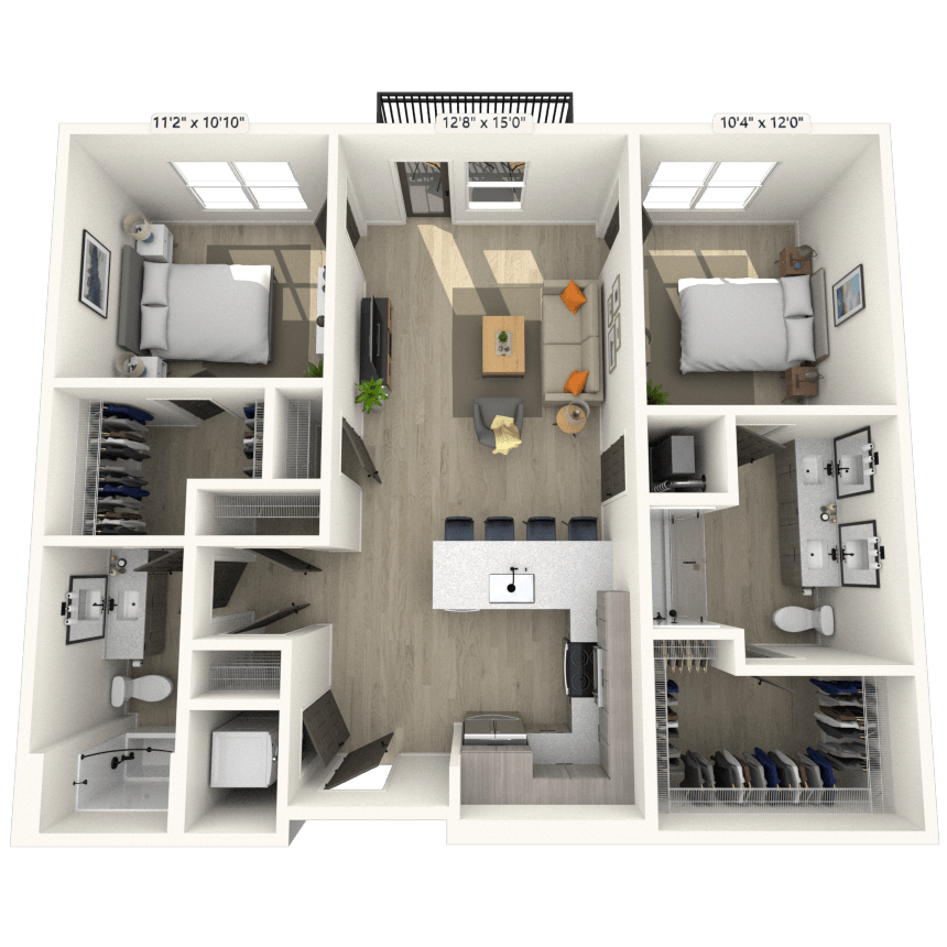 Floorplan image of unit 118