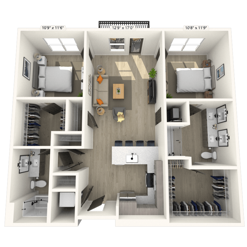 Floorplan image of unit 128
