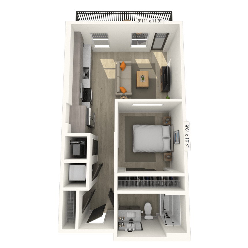 Floorplan image of unit 119