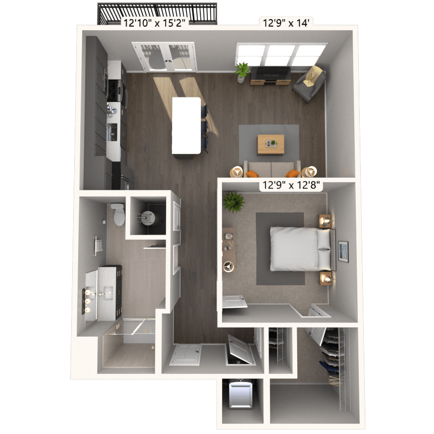 Floorplan image of unit B-510