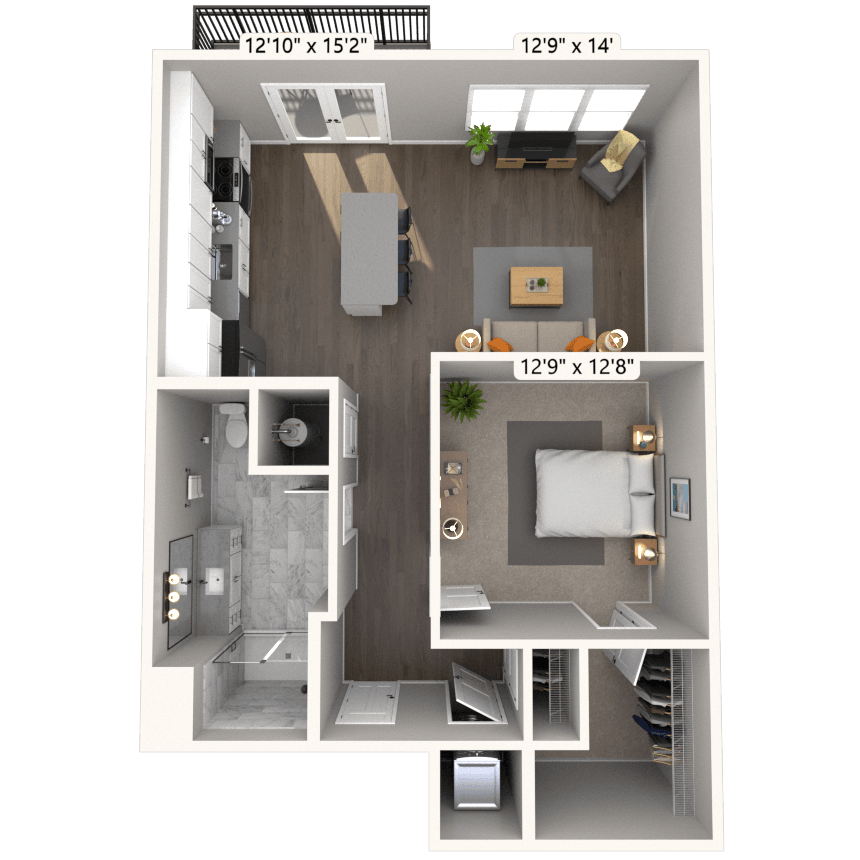 Floorplan image of unit A-514