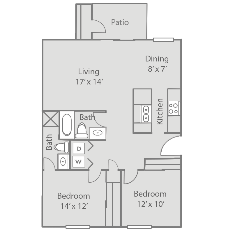 Latitude Apartments, Phoenix, Arizona 2 Bedroom 2 Bath