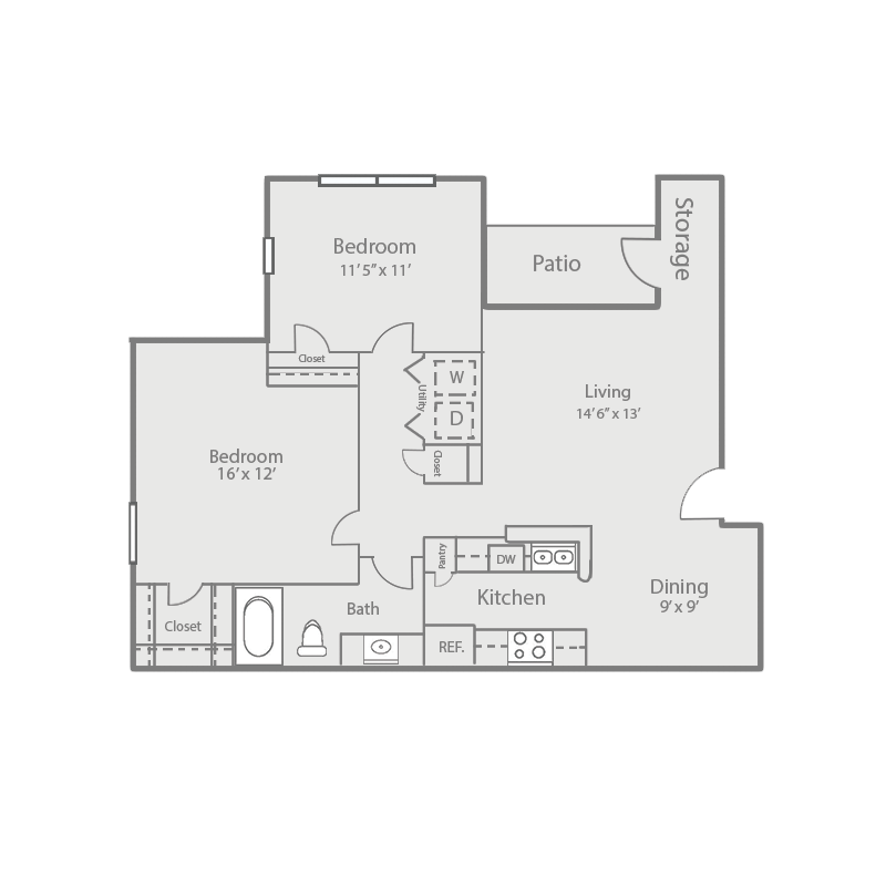 The Belmont at Duck Creek Apartments, Garland, Texas The Maple