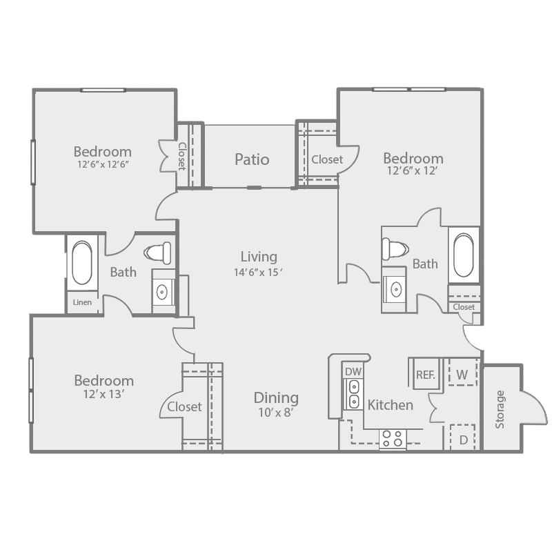The Belmont at Duck Creek Apartments, Garland, Texas The Birch