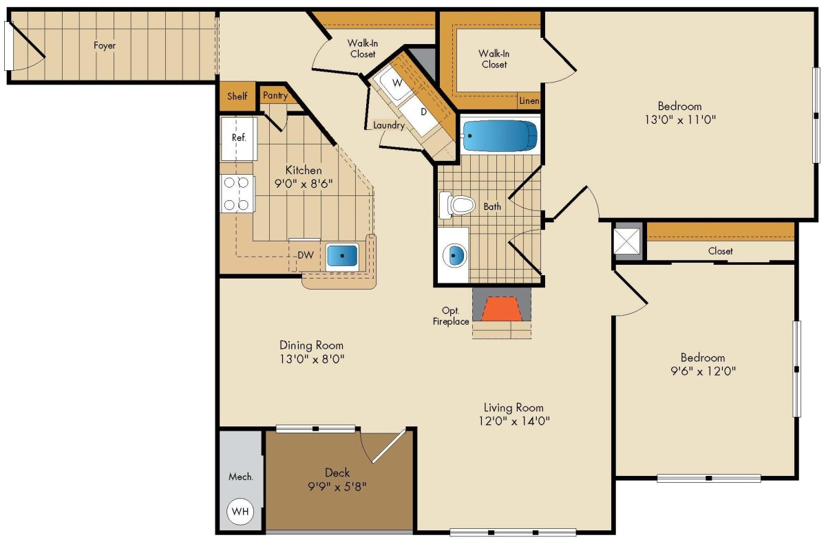 Apartment M144 floorplan
