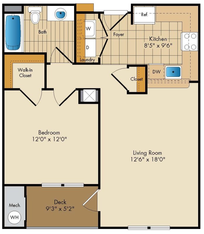 Apartment M115 floorplan