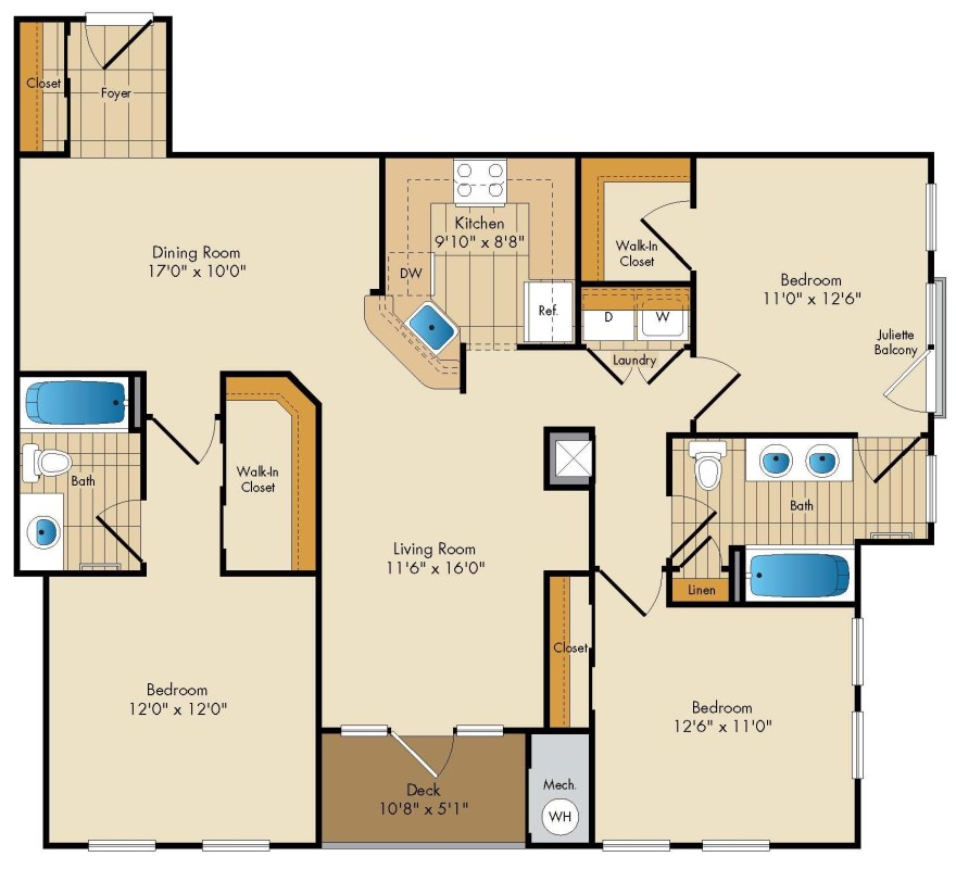 Apartment M103 floorplan