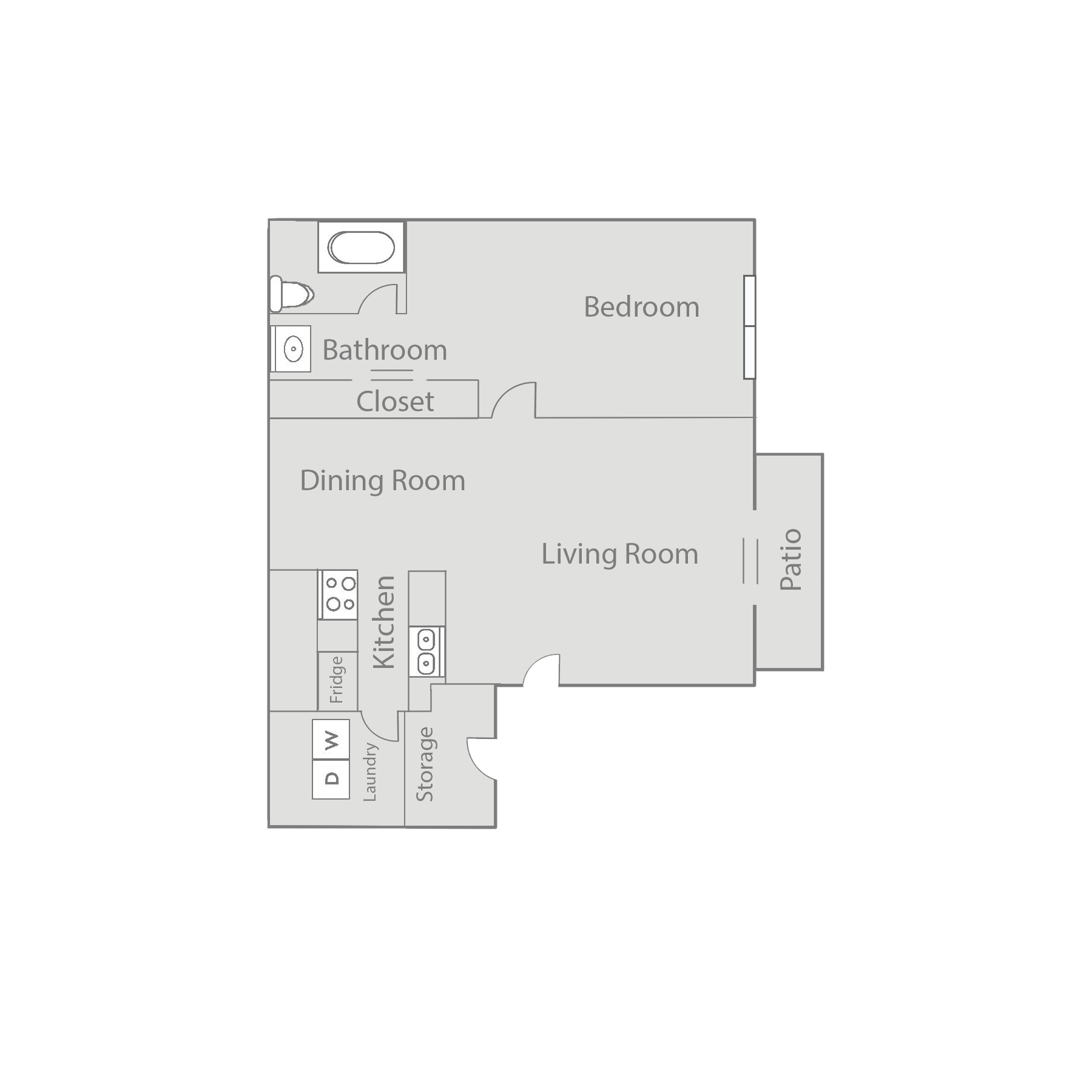 Midtown on Main Street Apartments, Mesa, Arizona 1 Bedroom 1 Bath