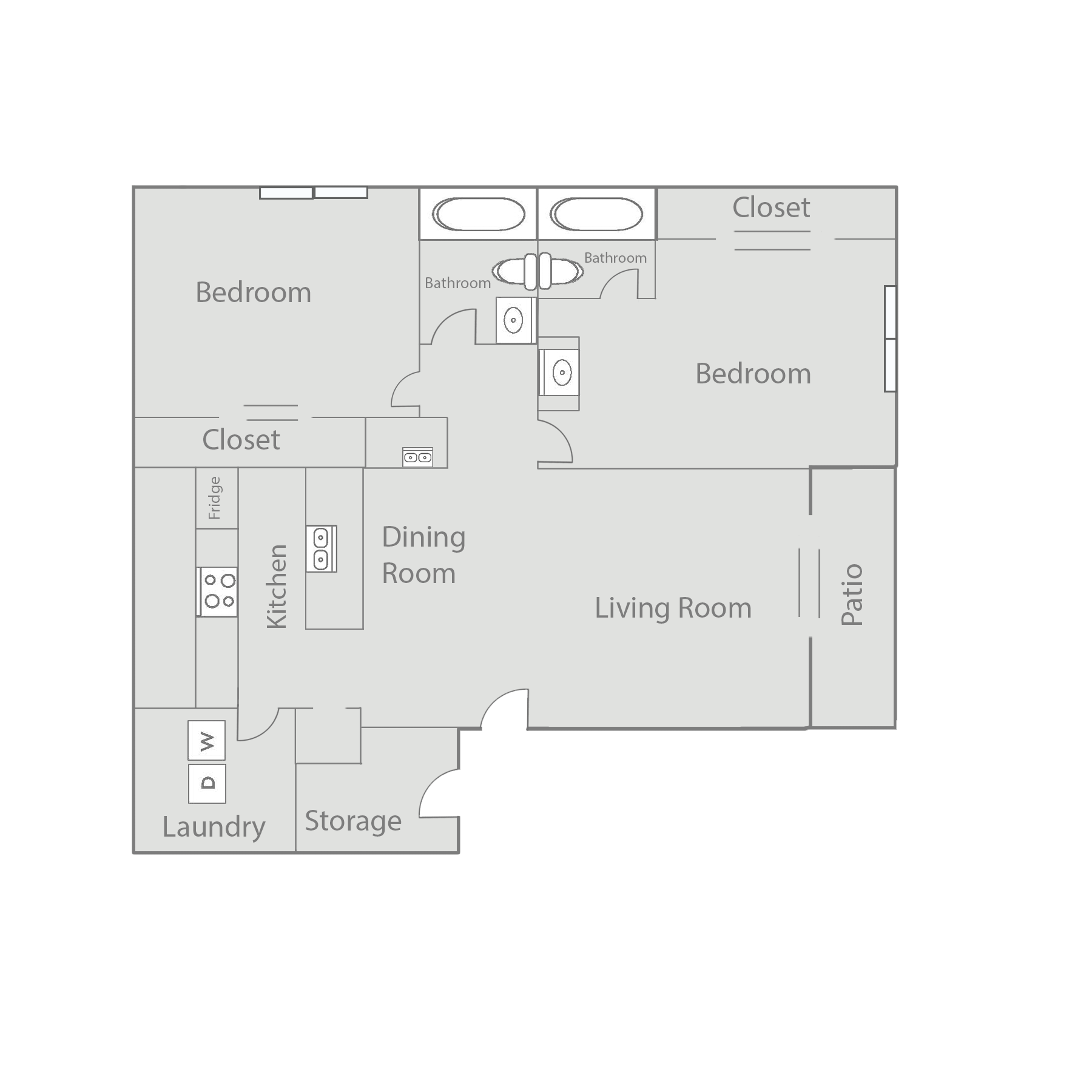 Midtown on Main Street Apartments, Mesa, Arizona 2 Bedroom 2 Bath