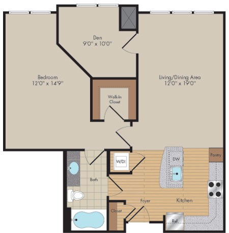 Apartment 609 floorplan