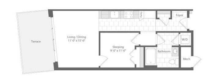 Apartment 403 floorplan