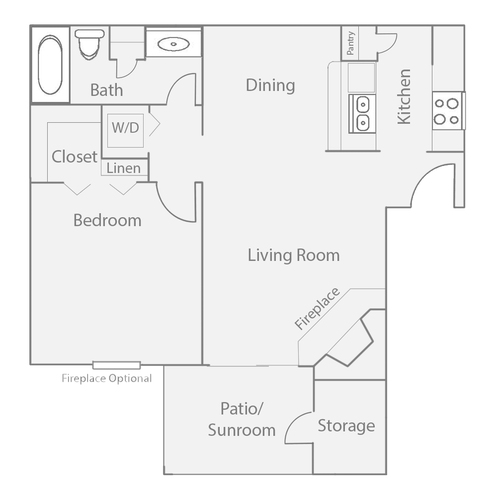 The Ashlar Apartments, Dallas, Texas A3 - w/ Sunroom