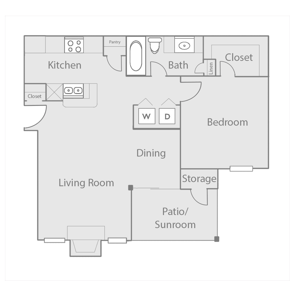 Heatherstone Apartments, Dallas, Texas A5 - w/ Sunroom