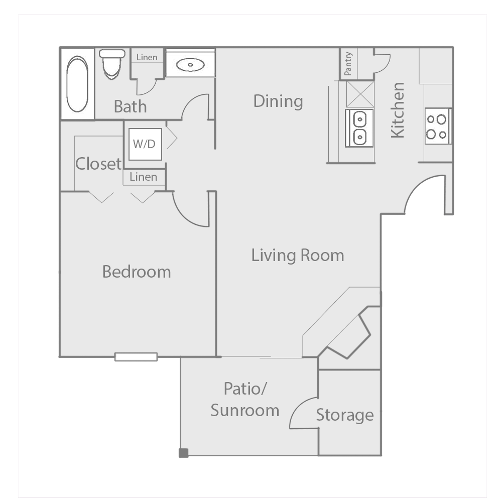 Heatherstone Apartments, Dallas, Texas A4 - w/ Sunroom