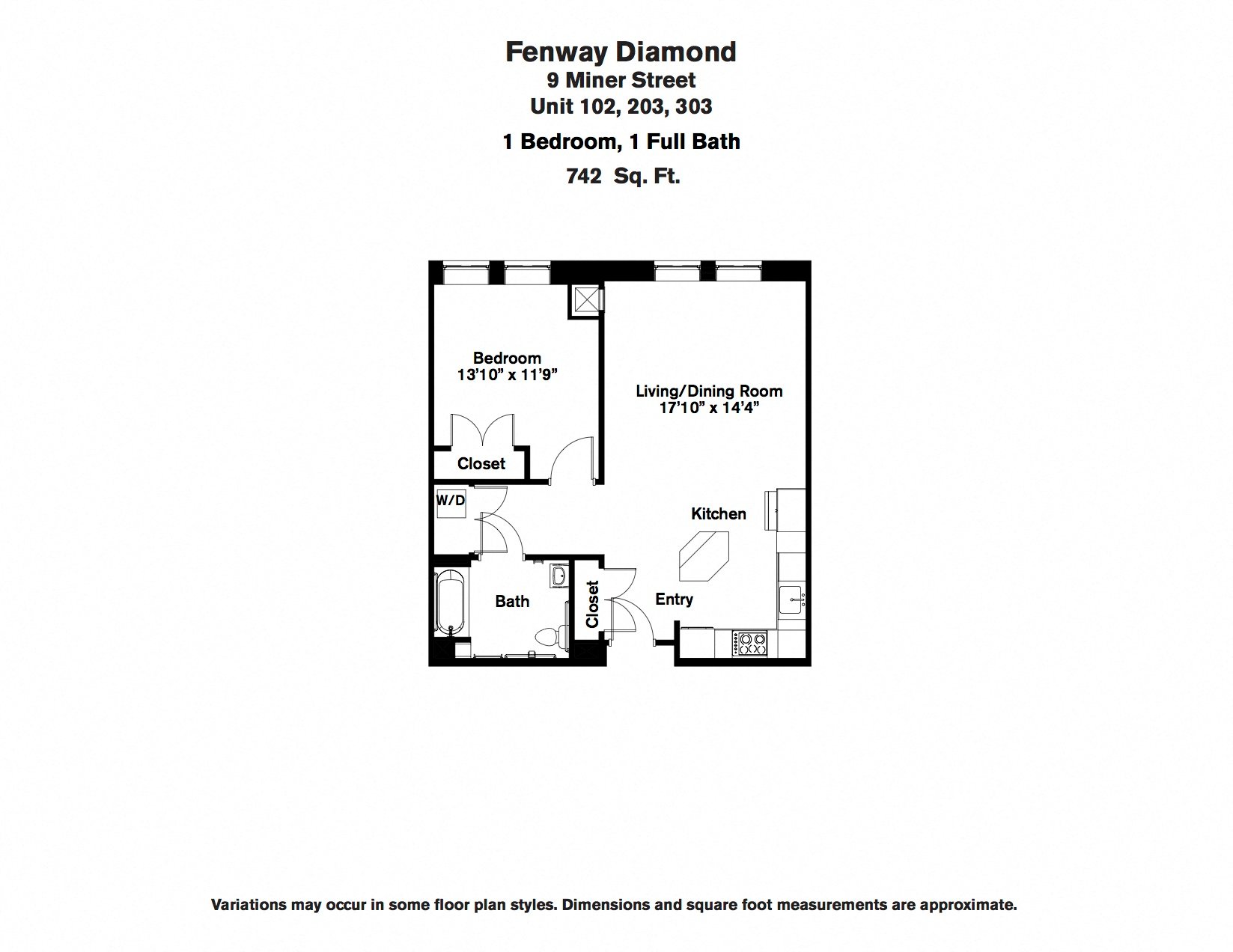 Click to view Floor plan 1 Bedroom with Open Floorplan image 8
