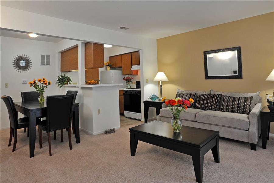 Living Room, Kitchen and Dining Area