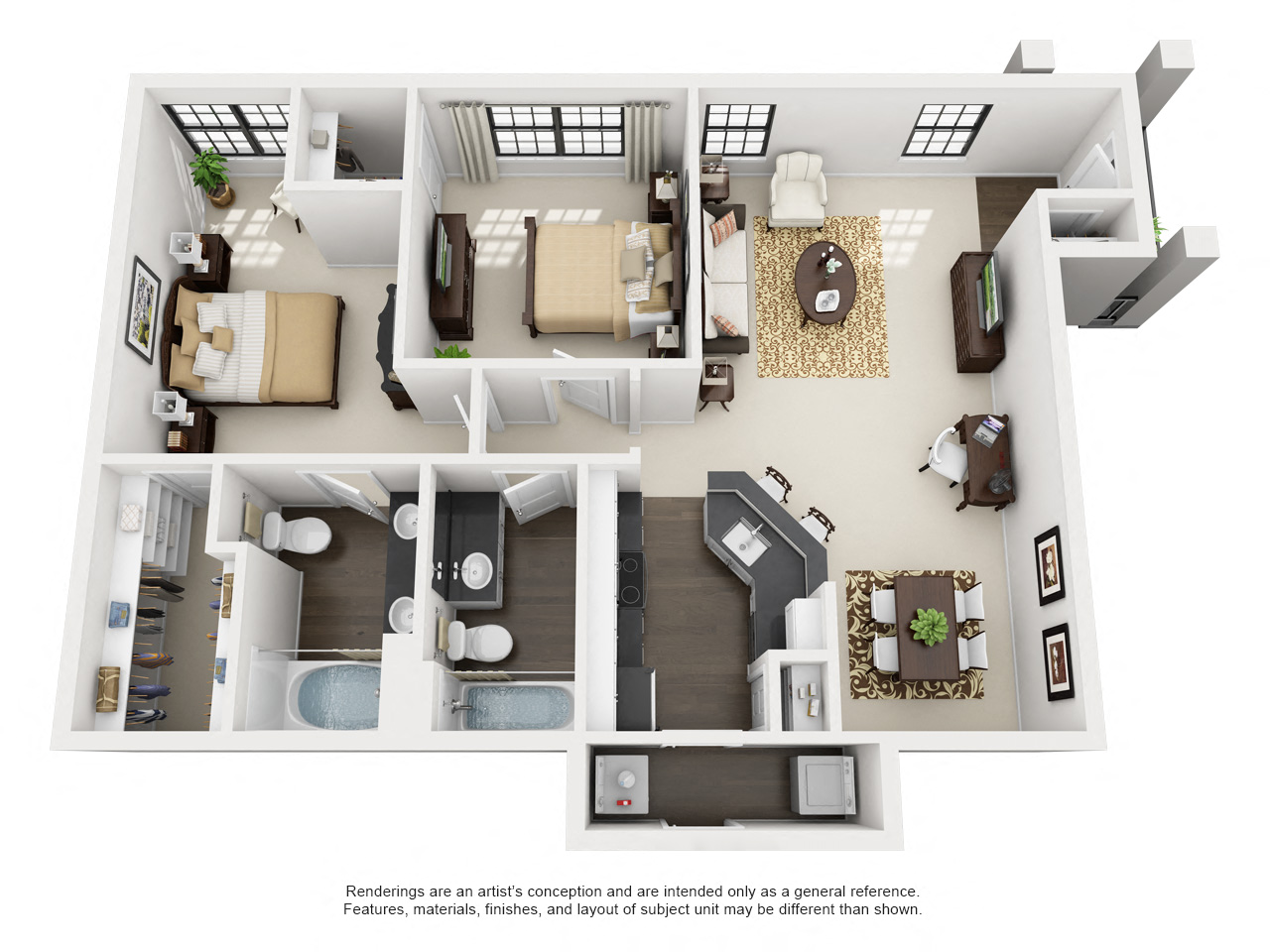 1 2 3 Or 4 Bedroom Townhomes The Meadows At North