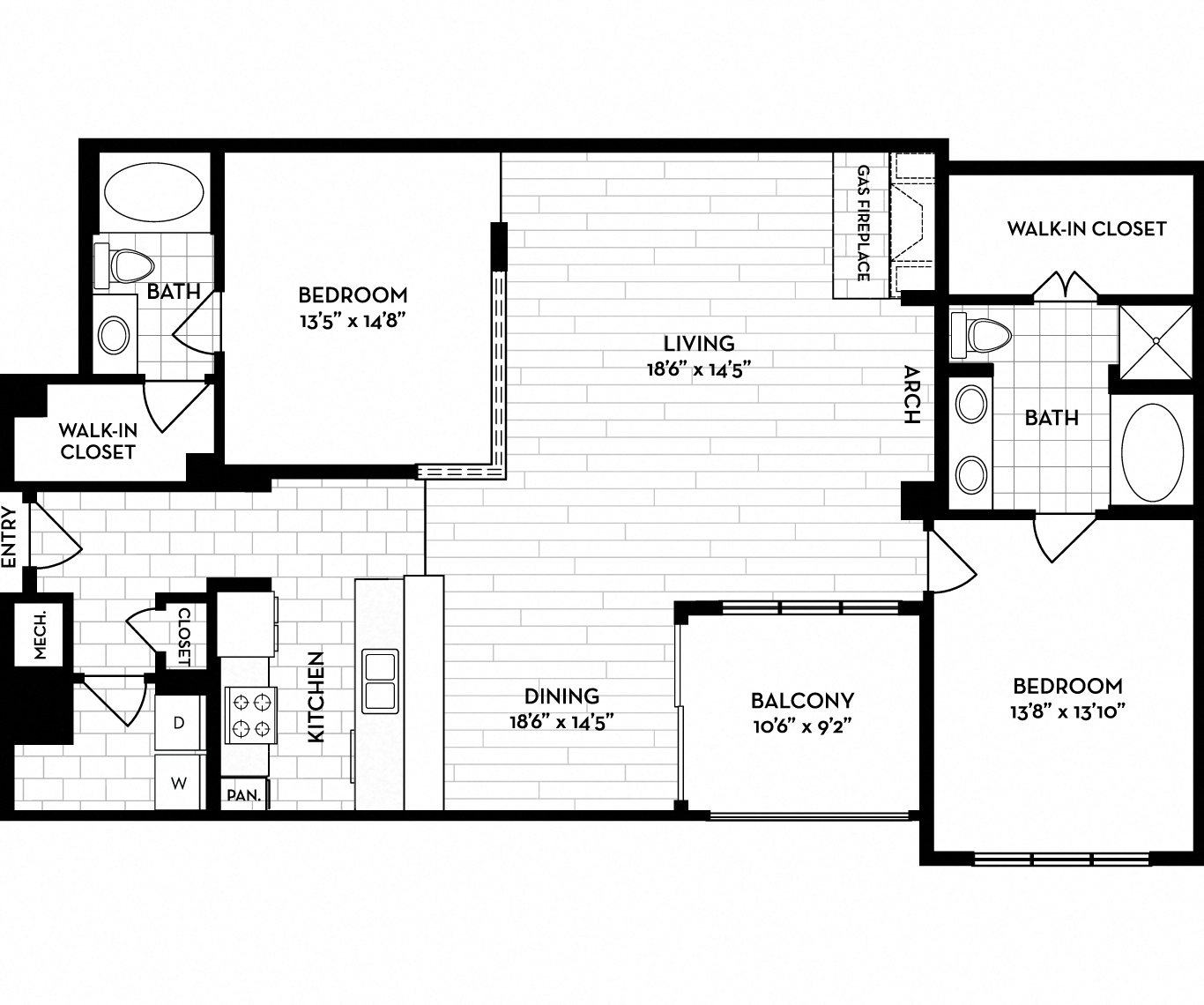Sunset and Washington Floor Plan