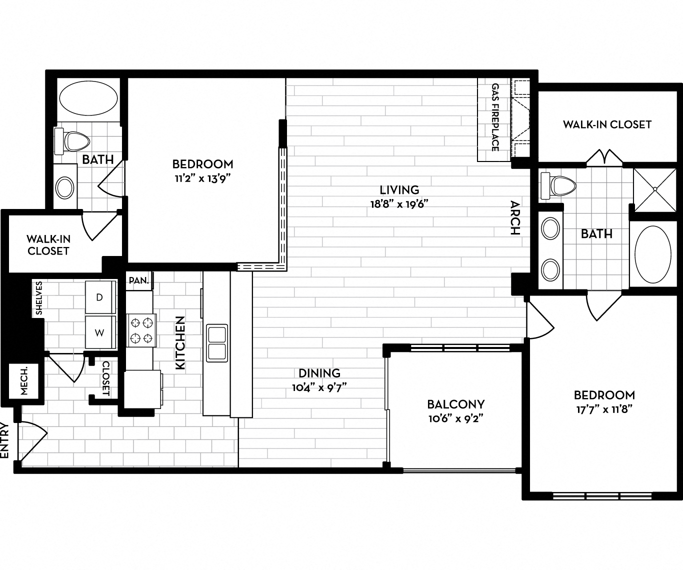 Sunset and Washington Floor Plan